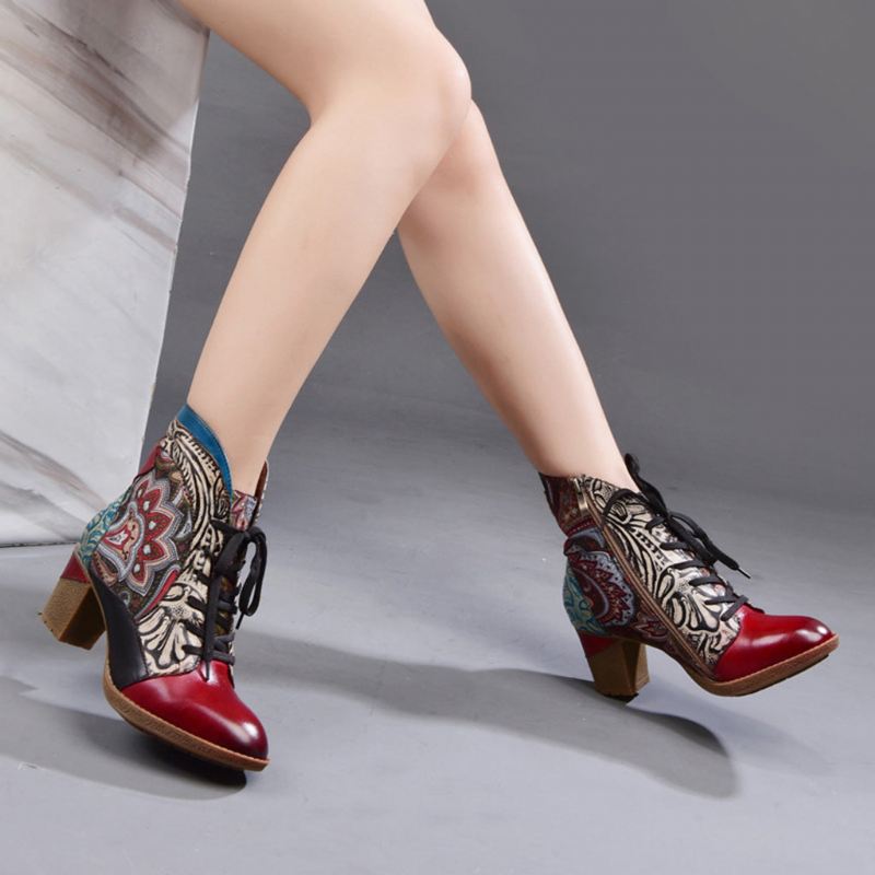 Höst Vinter Bohemian Ethnic Style Fashion Boots 36-42