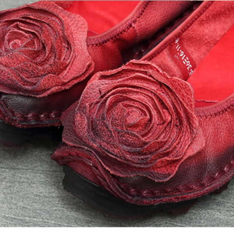 Retro Flower Soft Bekväma Lägenheter | Presentskor | 35-43