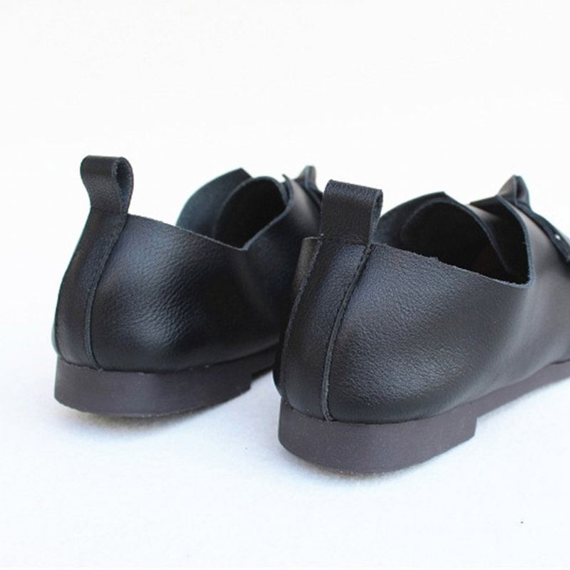 Spring Leather Bowknot Cute Platta Skor 35-41