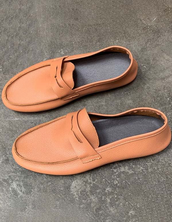 Handgjorda Retro Soft Leather Loafers För Män