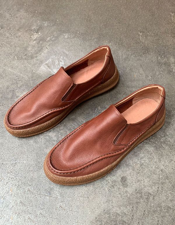 Retro Läder Bekväma Loafers För Män