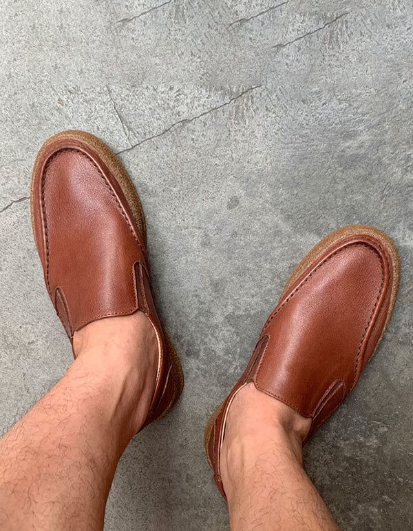 Retro Läder Bekväma Loafers För Män