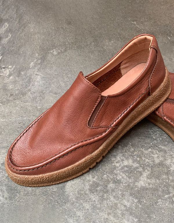 Retro Läder Bekväma Loafers För Män