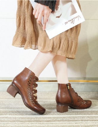 Handgjorda Retro Hollow Summer Chunky Boots