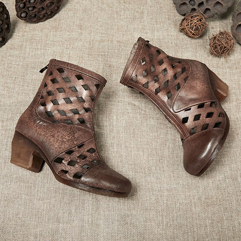 Handgjorda Vintage Romersk Mode Chunky Boots