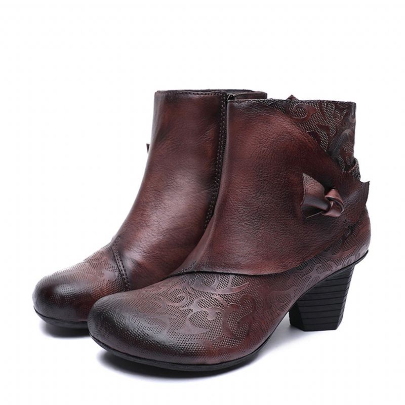 Retro Handgjorda Chunky Boots | Present Skor