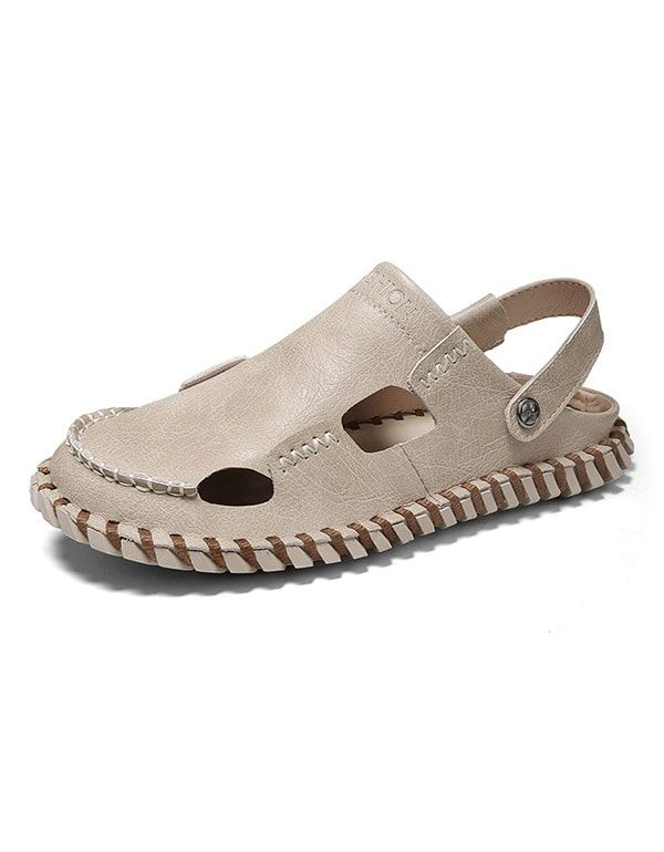 Sommar Lädersandaler För Män Loafers