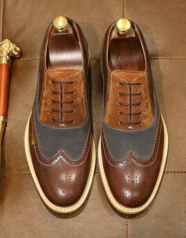 Handgjorda Brittisk Bullock Mocka Oxfords Herr