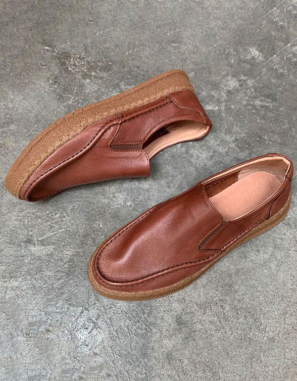 Retro Läder Bekväma Loafers För Män