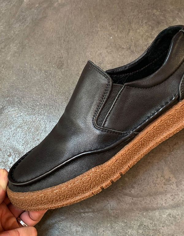 Retro Läder Bekväma Loafers För Män