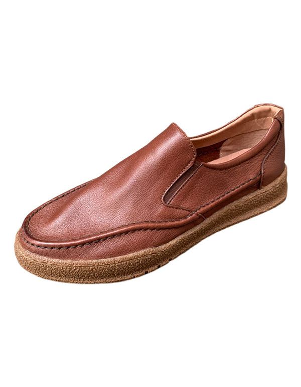 Retro Läder Bekväma Loafers För Män