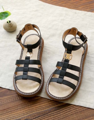 Handgjorda Retro Strappy Sandals Holiday