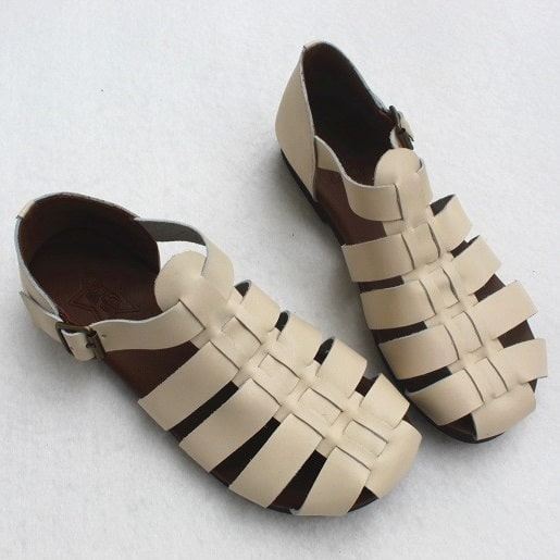 Vintage Strappy Close-to Flat Sandals | 35-41