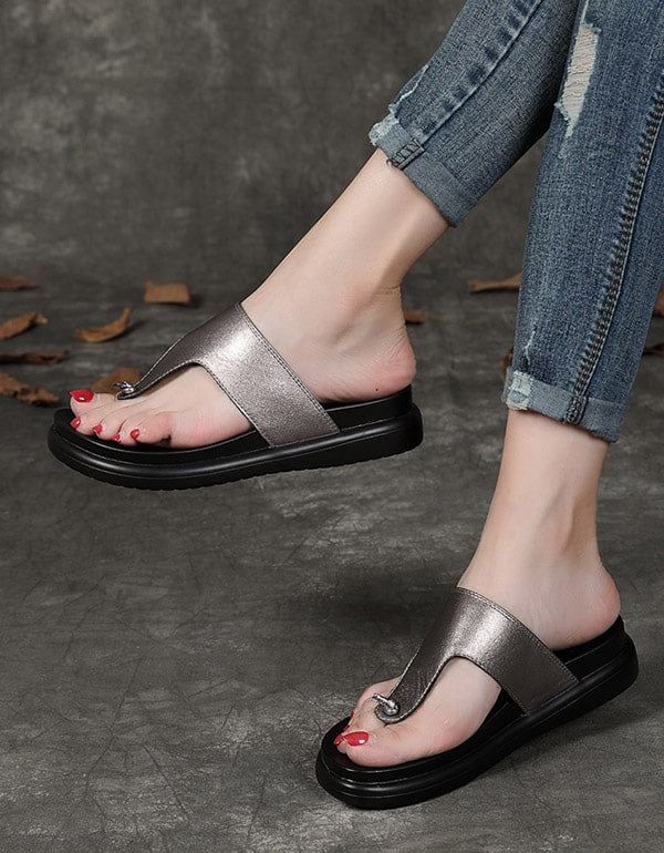 Summer Beach Flip Flop Silver Tofflor