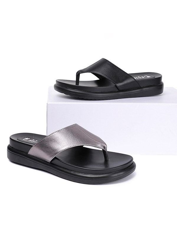 Summer Beach Silver Flip Flop Tofflor