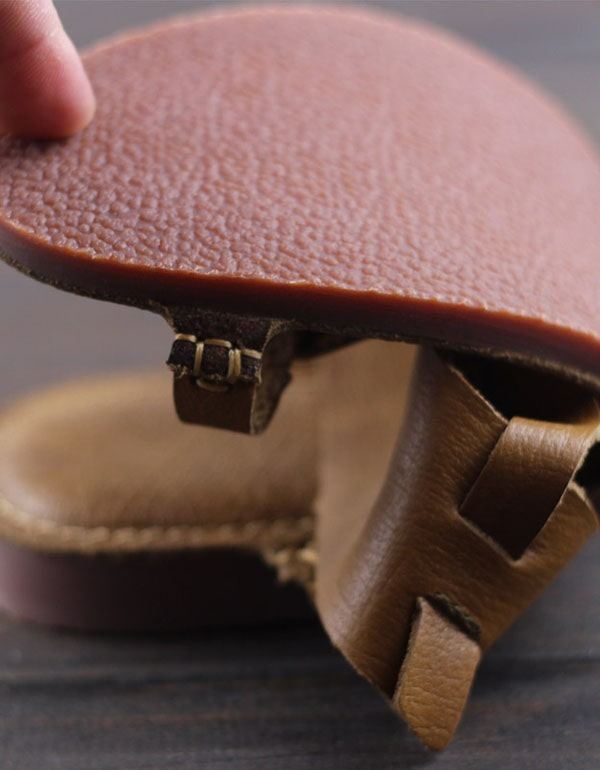 Summer Leather Retro Flip-flop Flat Tofflor