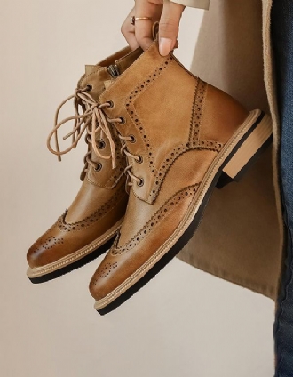 Brittisk Stil Vintage Brock Oxford Boots För Kvinnor