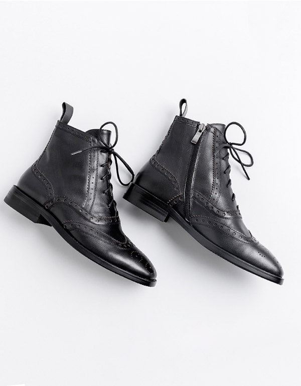 Vintage Brittisk Stil Med Snörning Brock Oxford Boots