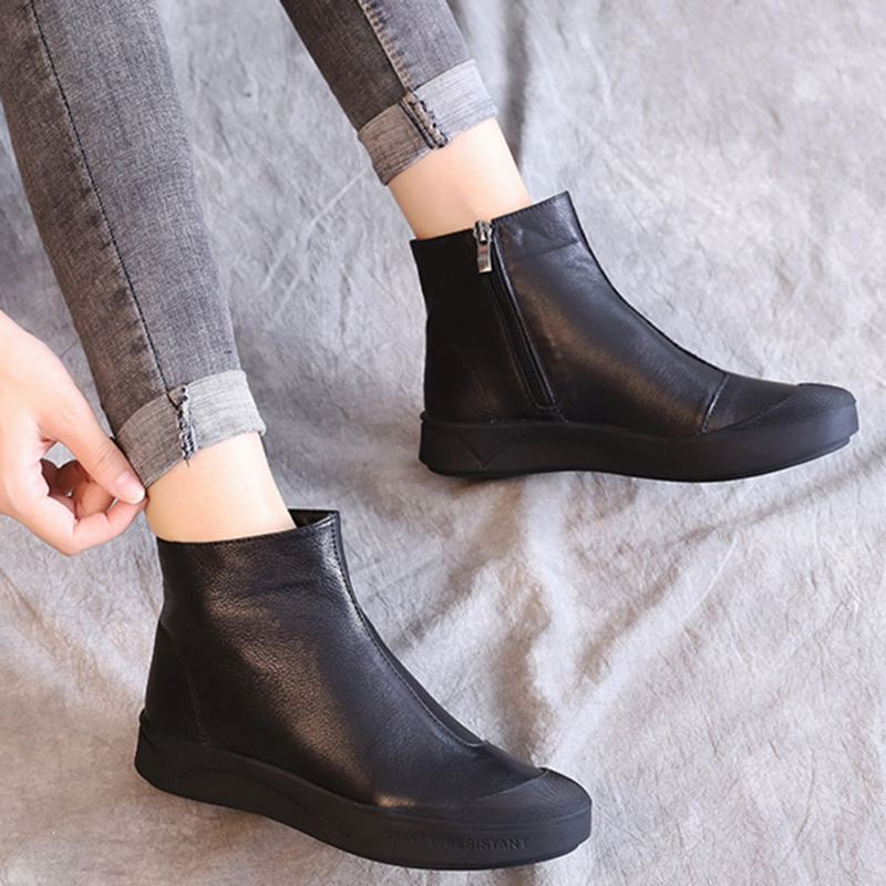 Casual Velvet Short Boots | Present Skor