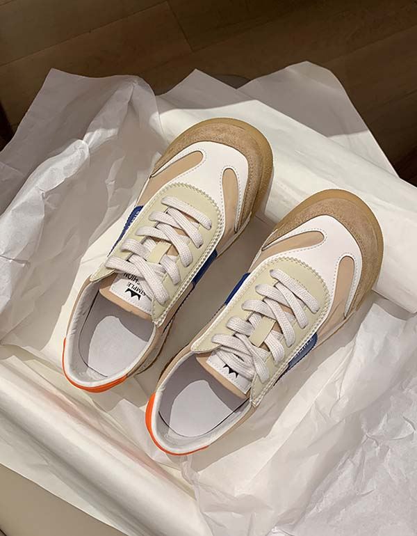 Läder Casual Sneakers Skor För Kvinnor