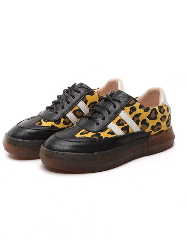 Tjocka Ko-sena Casual Sneakers Med Leopardtryck