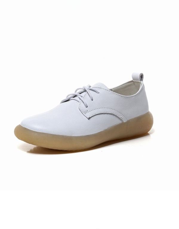 Vårbekväma Casual Flat Shoes Vita