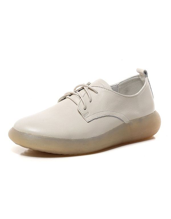 Vårbekväma Casual Flat Shoes Vita