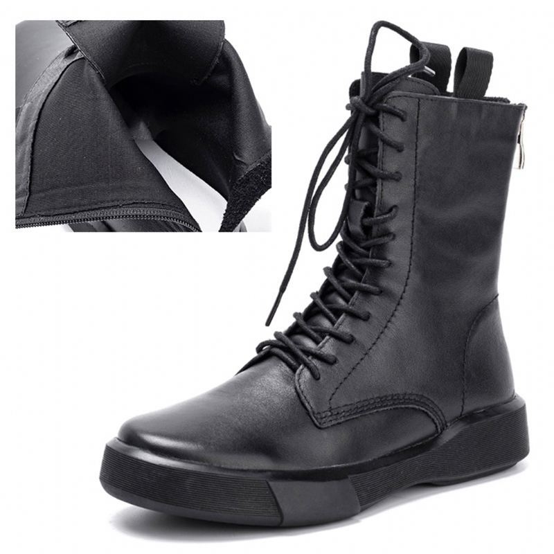 Läder Casual Martin Boots | Present Skor