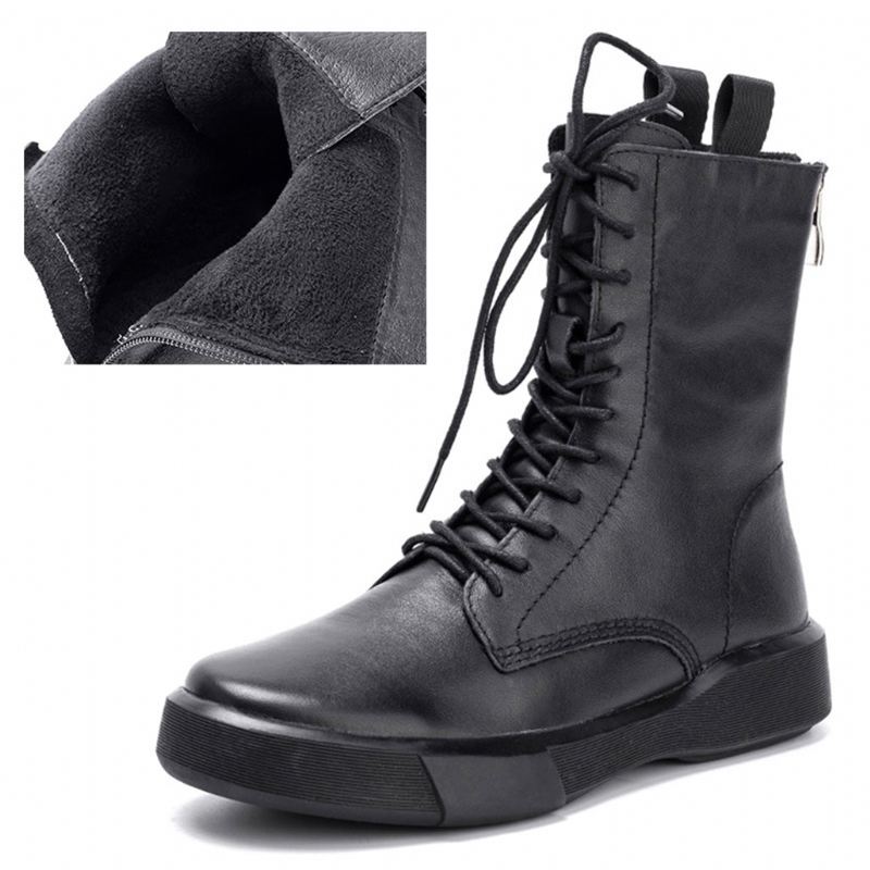 Läder Casual Martin Boots | Present Skor