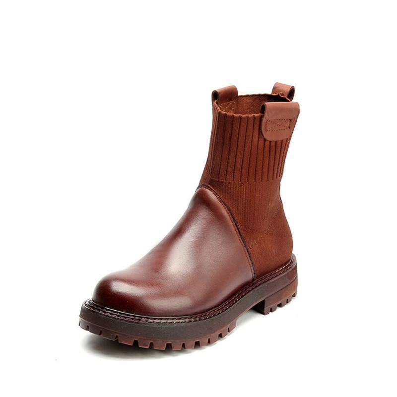 Retro Casual Läder Handgjorda Martin Boots | Present Skor