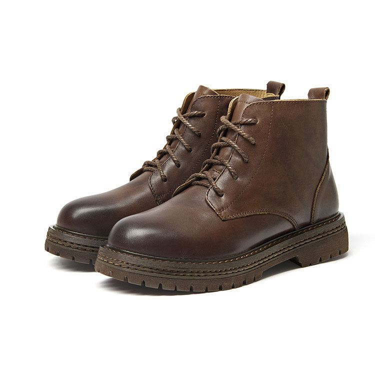 Retro Läder Handgjorda Martin Boots | Present Skor