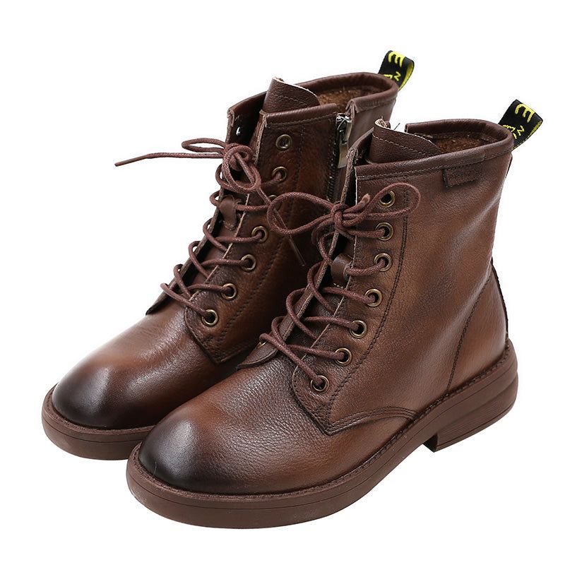 Retro Mode Rub Color Martin Boots Bekväma Höst | Present Skor