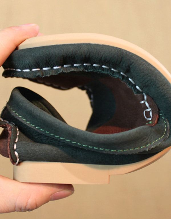 Spring Flat Handmade Leather Loafers