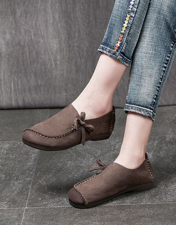 Spring Leather Mjuk Dam Loafers