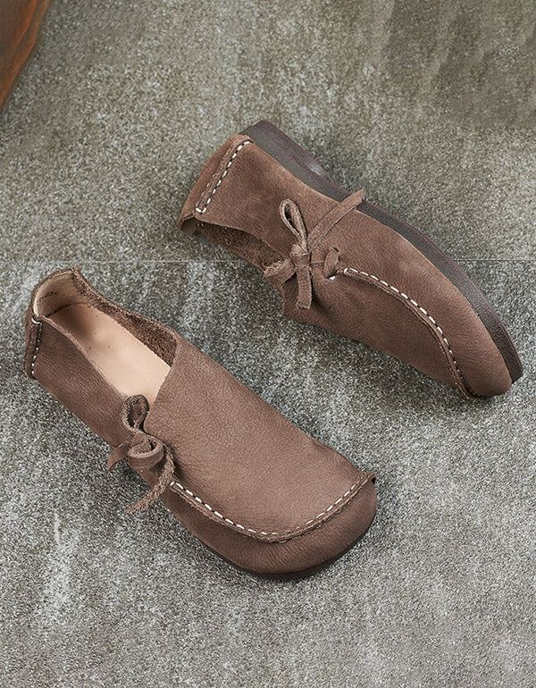 Spring Leather Mjuk Dam Loafers