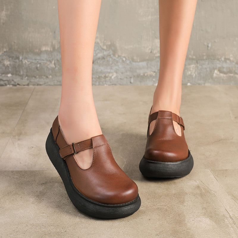 Spring Retro Wedge Waterproof Shoes | Present Skor