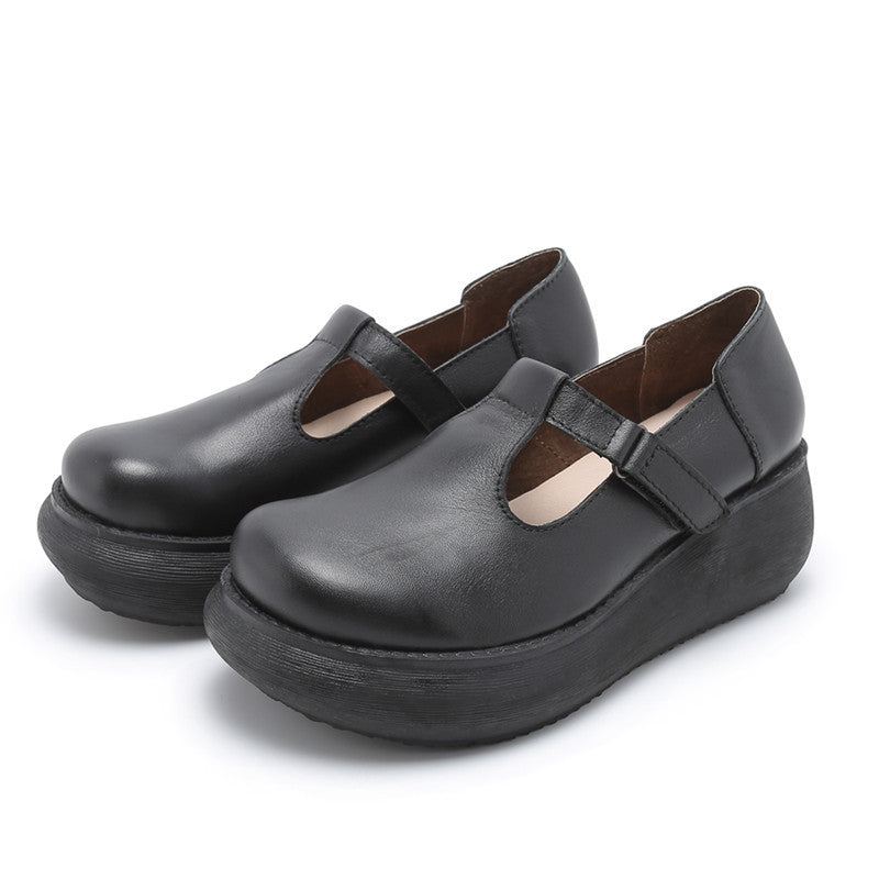 Spring Retro Wedge Waterproof Shoes | Present Skor