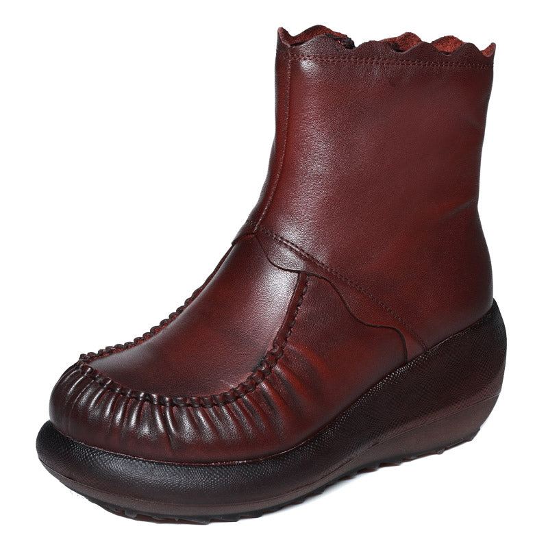 Höst Vinter Plattform Kil Vattentät Dam Retro Boots| Present Skor