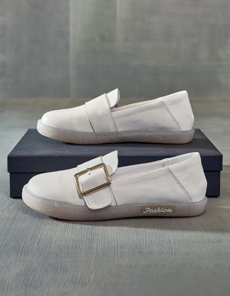 Bekväma Slip-on Spring Leather Sneakers