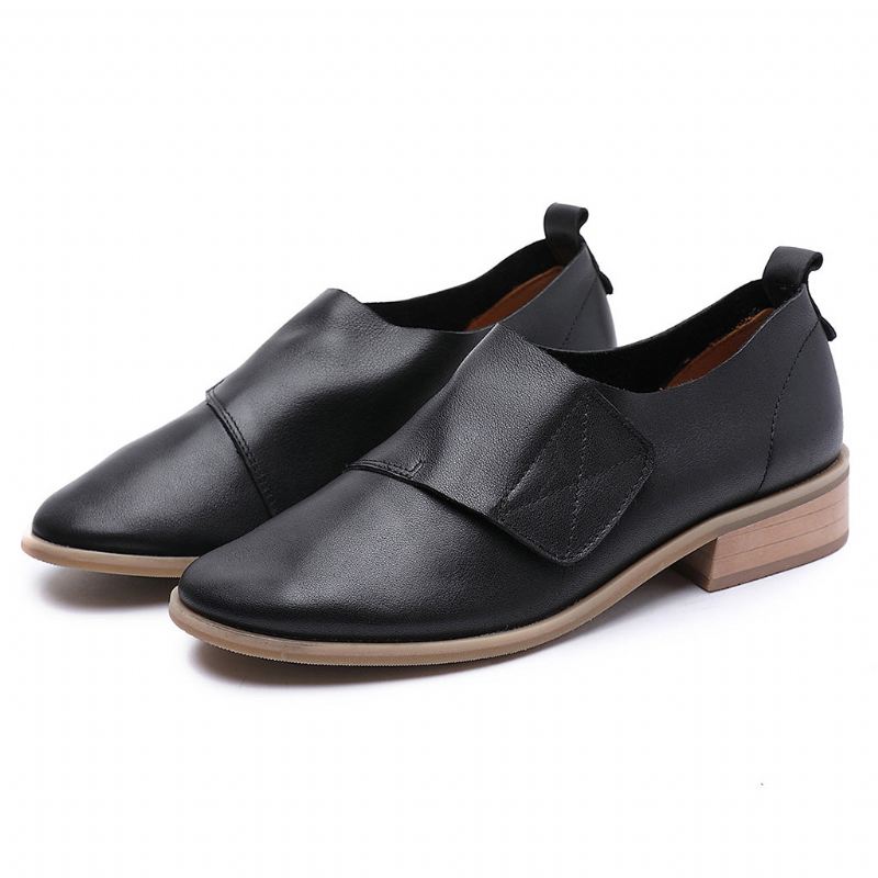 Brittisk Stil Läder Retro Casual Flat Shoes | Present Skor