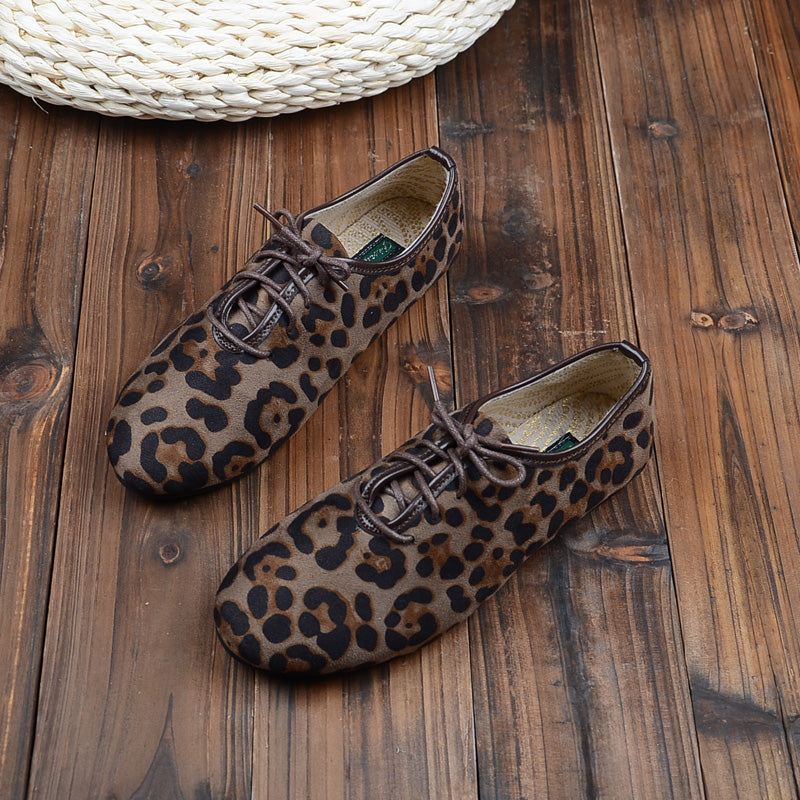 Dam Casual Flat Leopard Skor