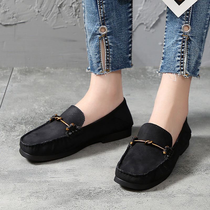 Enkel Casual Bekväma Platta Loafers