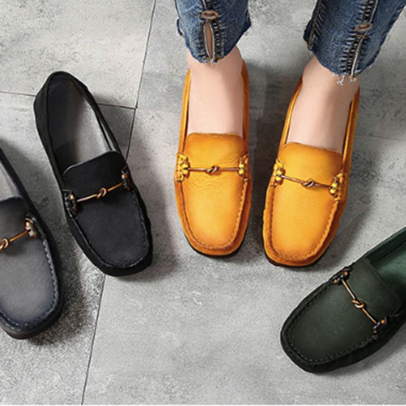 Enkel Casual Bekväma Platta Loafers