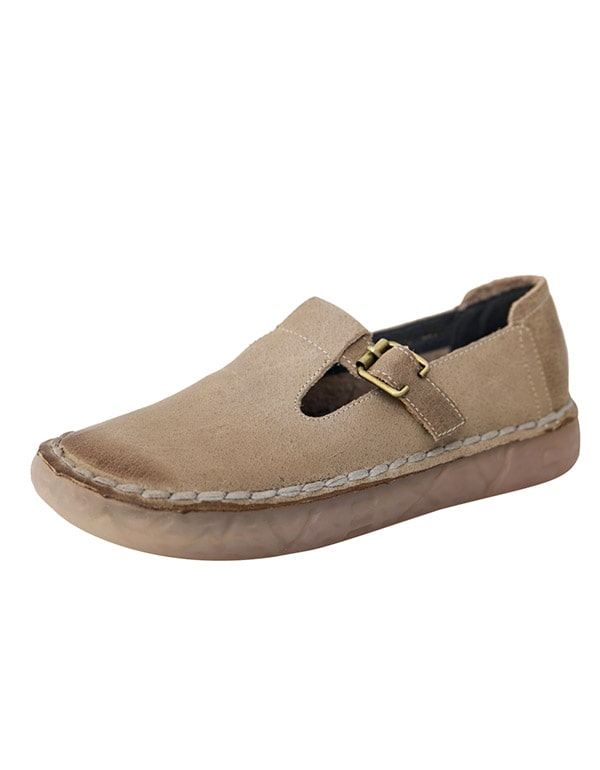 Handgjorda Cow Tendon Soft Sole Retro Flat Shoes