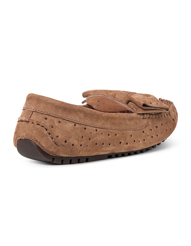 Handgjorda Retro Mocka Hollow Loafers För Kvinnor