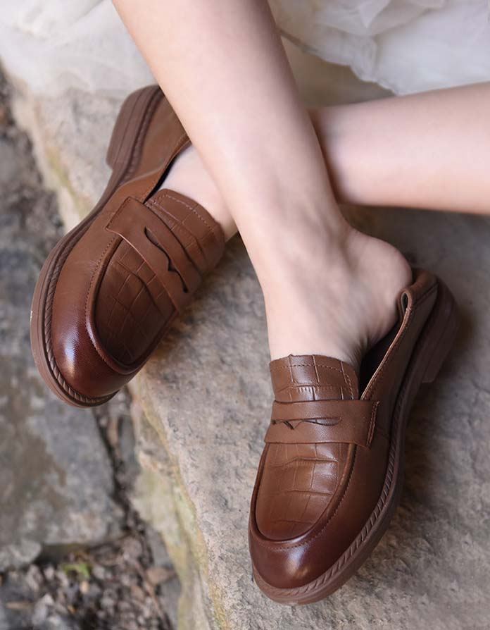 Handgjorda Vintage Bekväma Slip-on Loafers