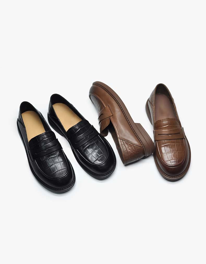 Handgjorda Vintage Bekväma Slip-on Loafers