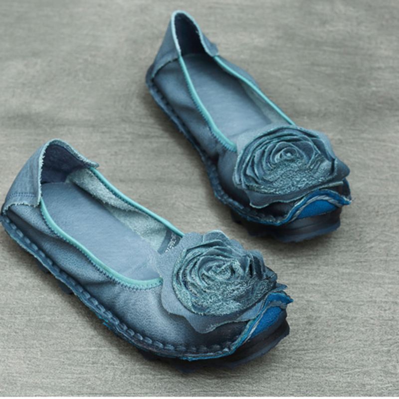 Retro Flower Soft Bekväma Lägenheter | Presentskor | 35-43