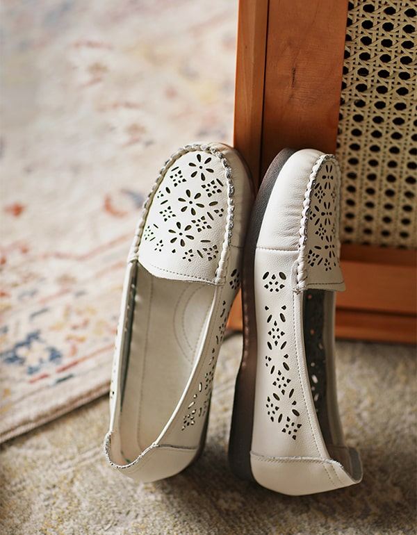 Retro Läder Slip-on Comfy Loafers