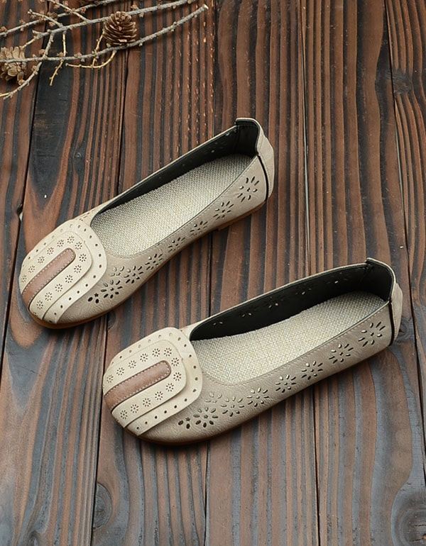 Summer Simple Andas Retro Flat Shoes